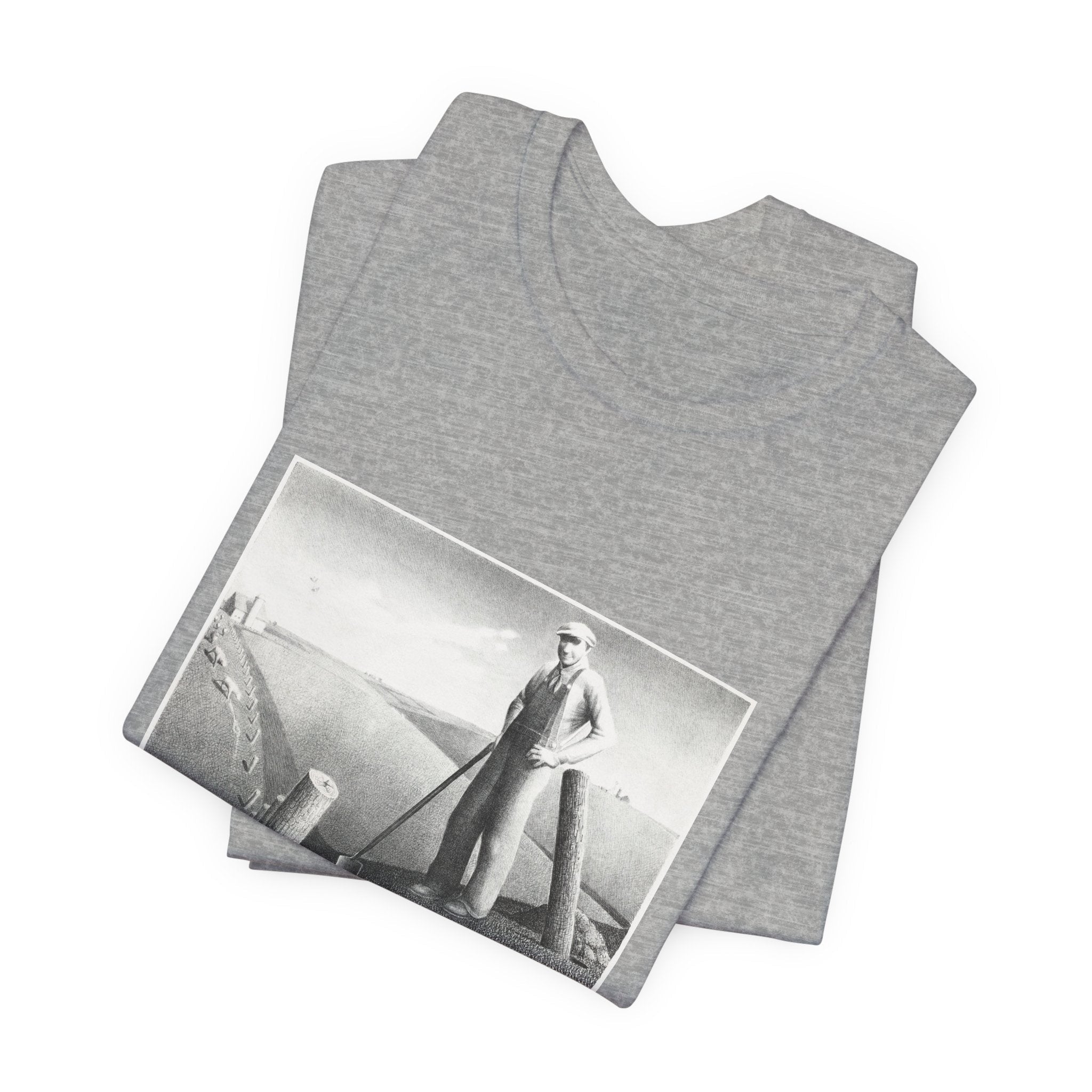 Masters of Art Grant Wood's In the spring Unisex Jersey Short Sleeve T-Shirt - POPvault