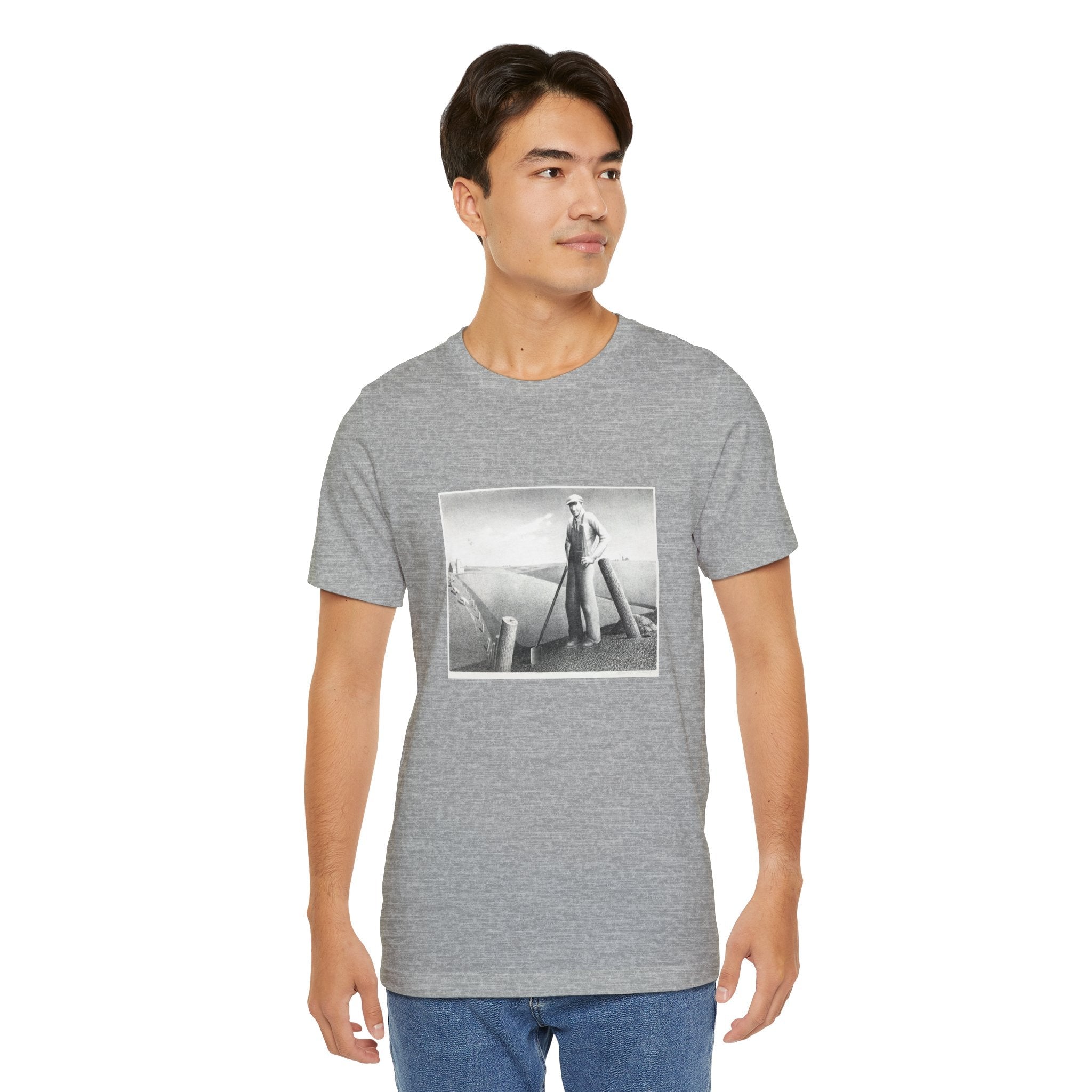 Masters of Art Grant Wood's In the spring Unisex Jersey Short Sleeve T-Shirt - POPvault