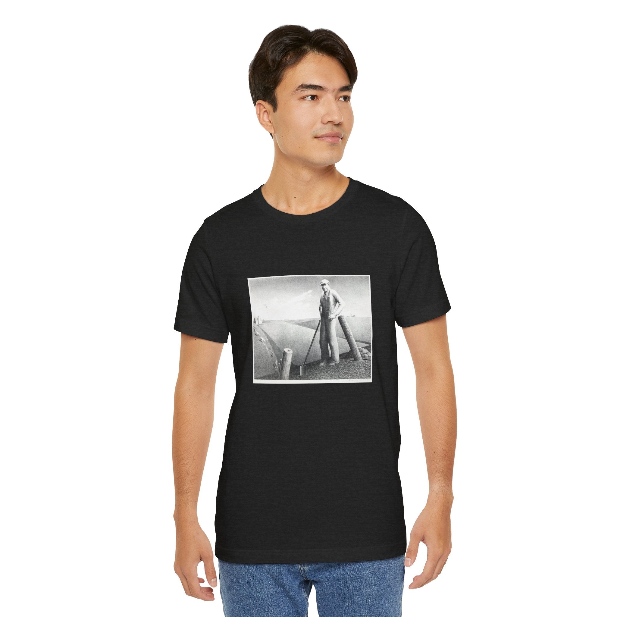 Masters of Art Grant Wood's In the spring Unisex Jersey Short Sleeve T-Shirt - POPvault