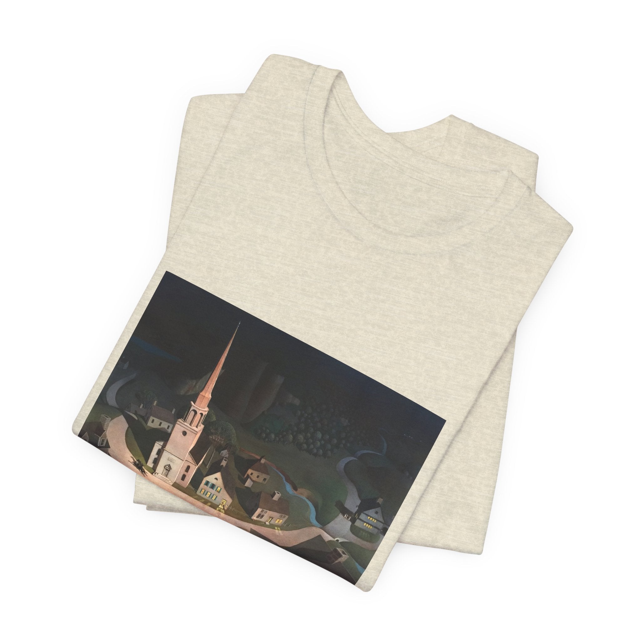 Masters of Art Grant Wood's The Midnight Ride of Paul Revere Unisex Jersey Short Sleeve T-Shirt - POPvault