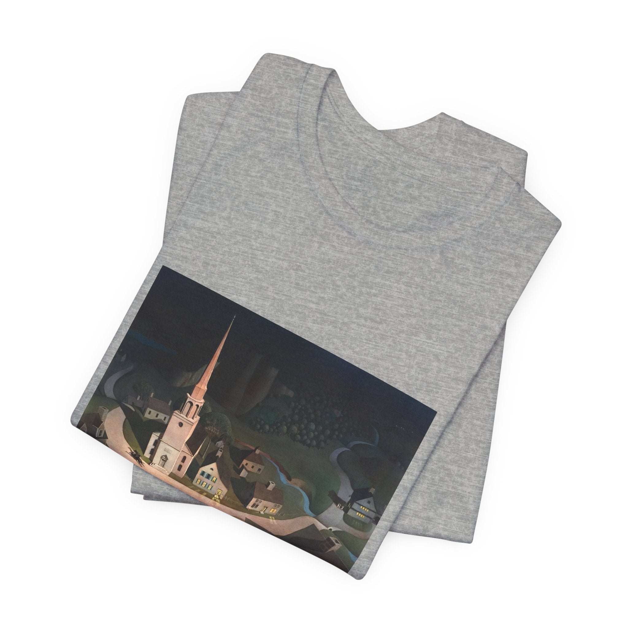 Masters of Art Grant Wood's The Midnight Ride of Paul Revere Unisex Jersey Short Sleeve T-Shirt - POPvault