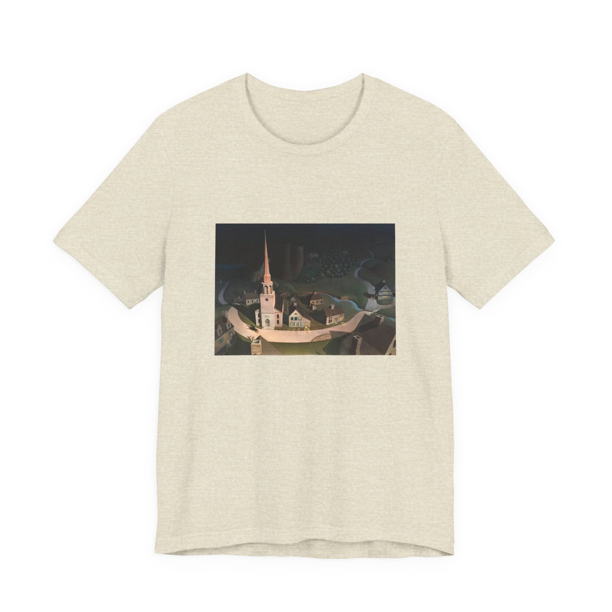 Masters of Art Grant Wood's The Midnight Ride of Paul Revere Unisex Jersey Short Sleeve T-Shirt - POPvault