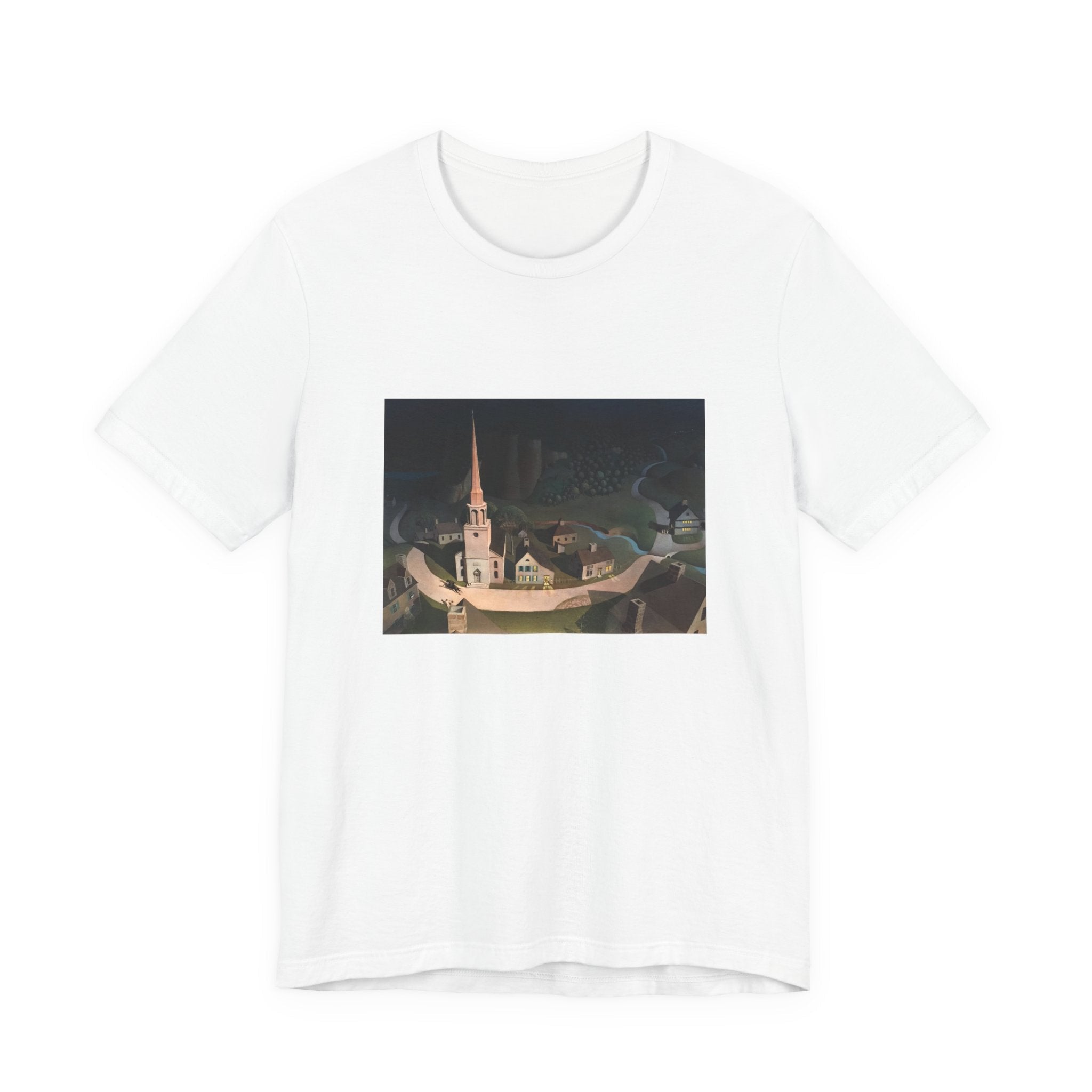 Masters of Art Grant Wood's The Midnight Ride of Paul Revere Unisex Jersey Short Sleeve T-Shirt - POPvault