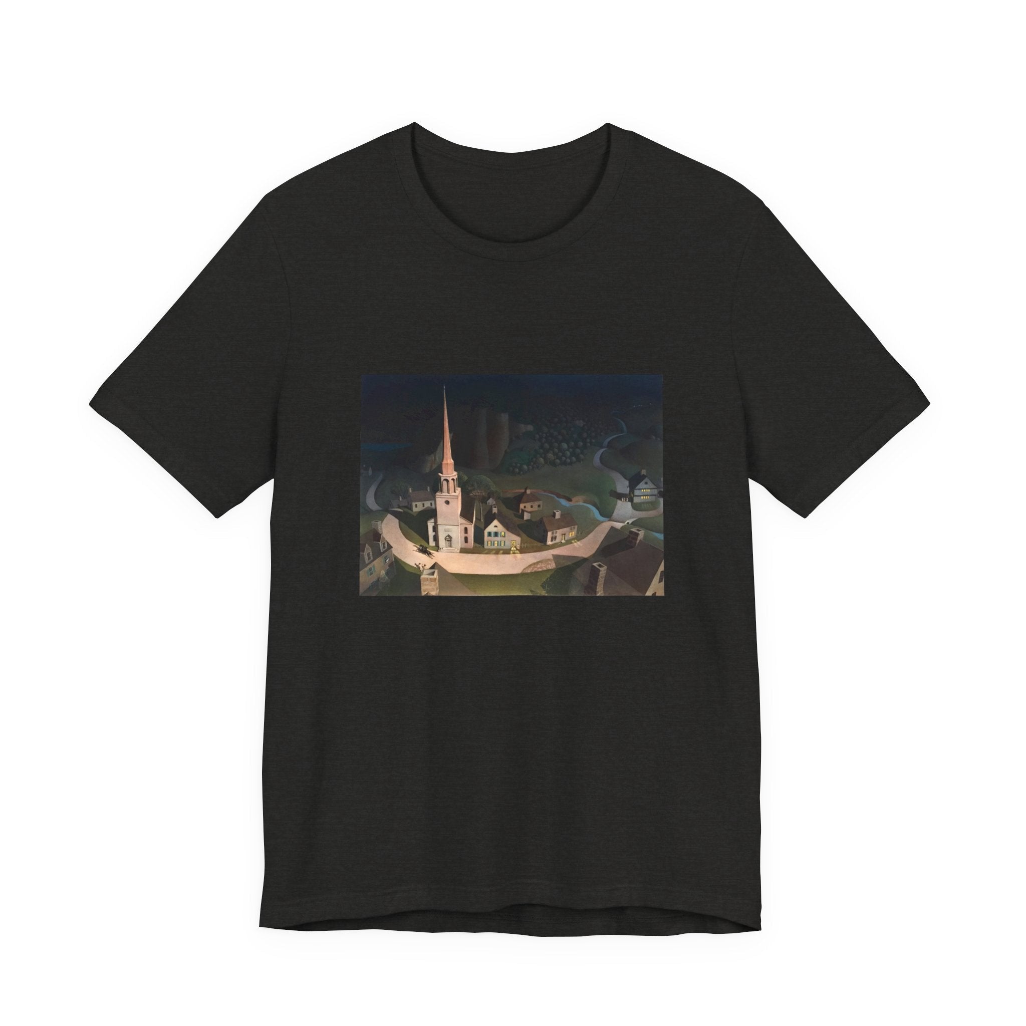 Masters of Art Grant Wood's The Midnight Ride of Paul Revere Unisex Jersey Short Sleeve T-Shirt - POPvault