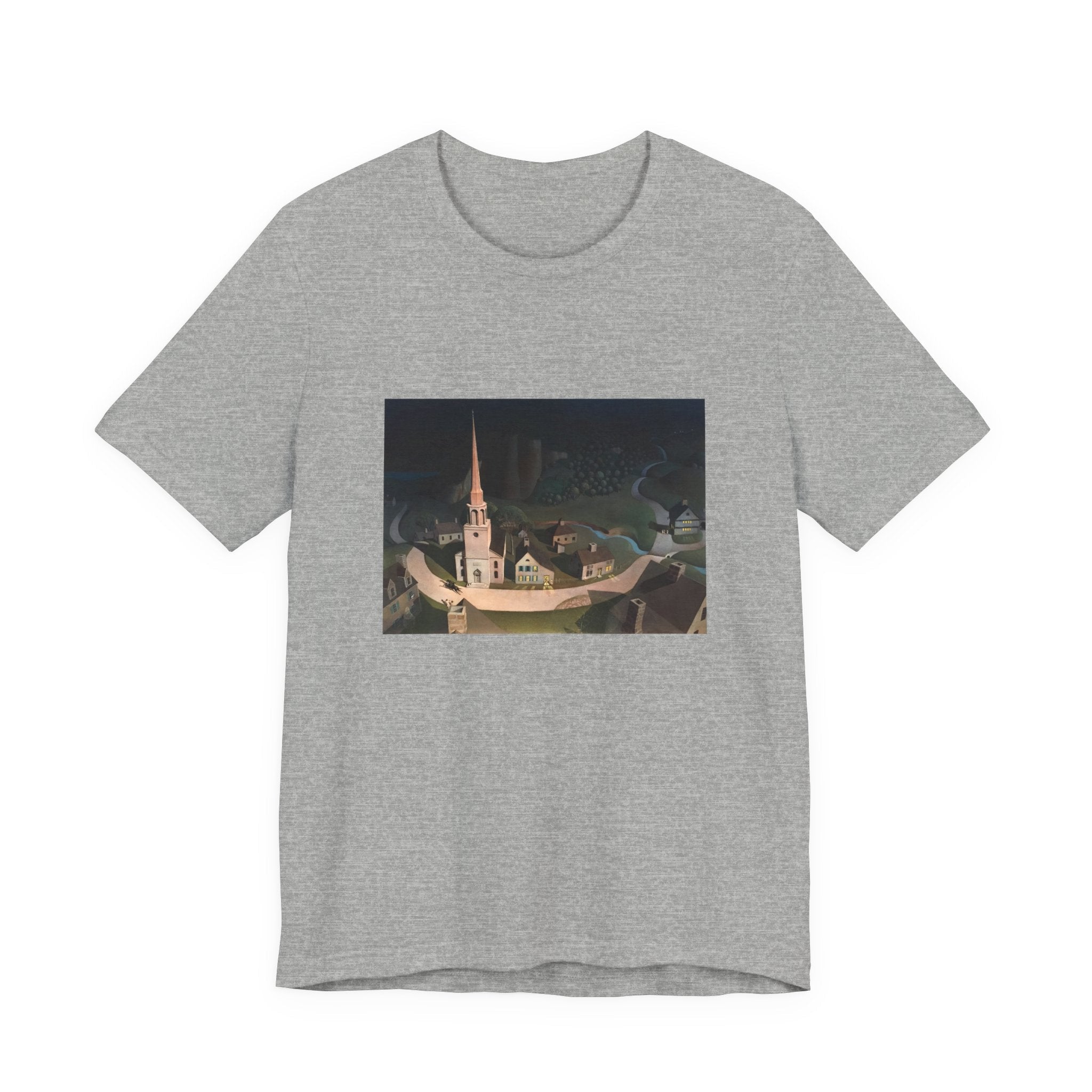 Masters of Art Grant Wood's The Midnight Ride of Paul Revere Unisex Jersey Short Sleeve T-Shirt - POPvault
