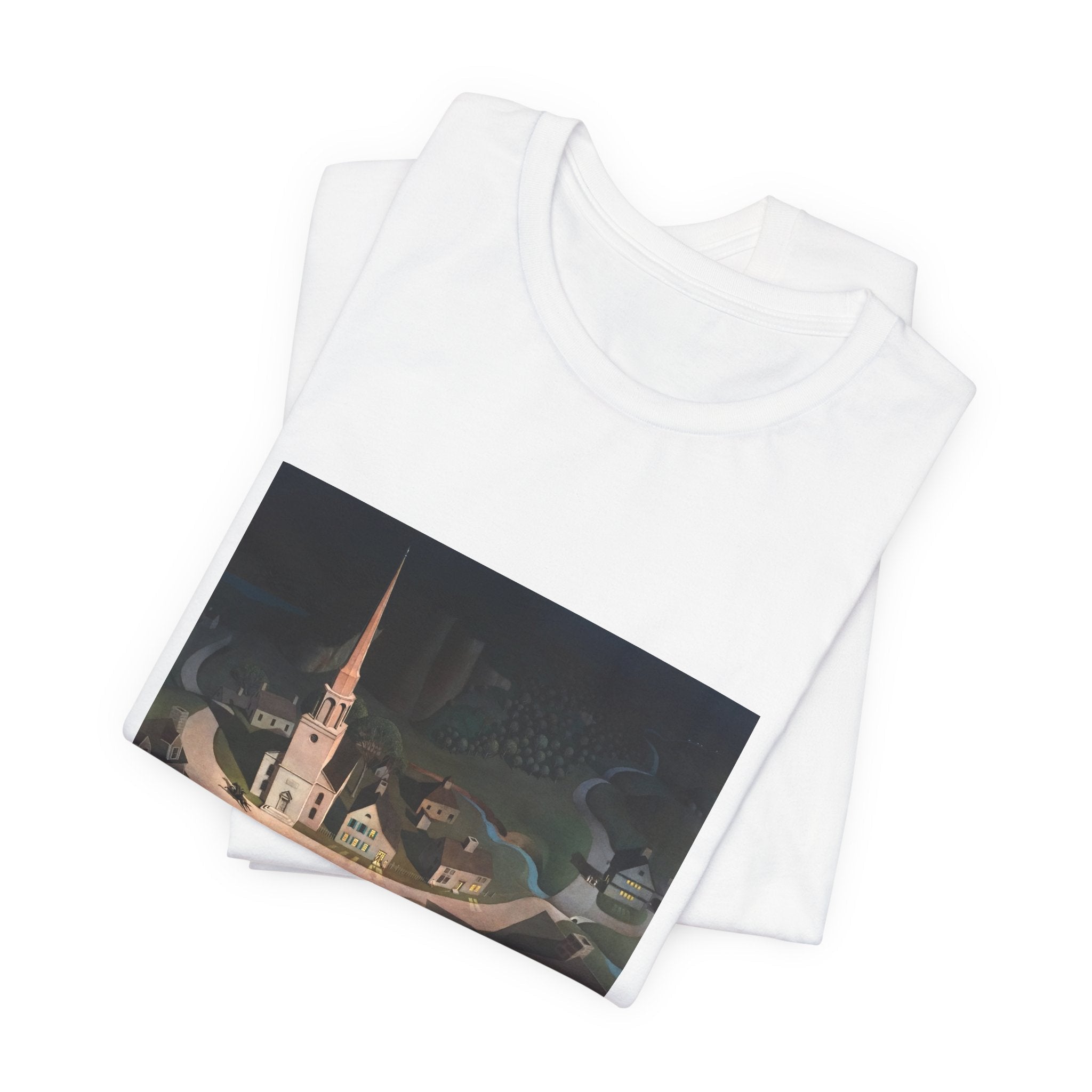 Masters of Art Grant Wood's The Midnight Ride of Paul Revere Unisex Jersey Short Sleeve T-Shirt - POPvault