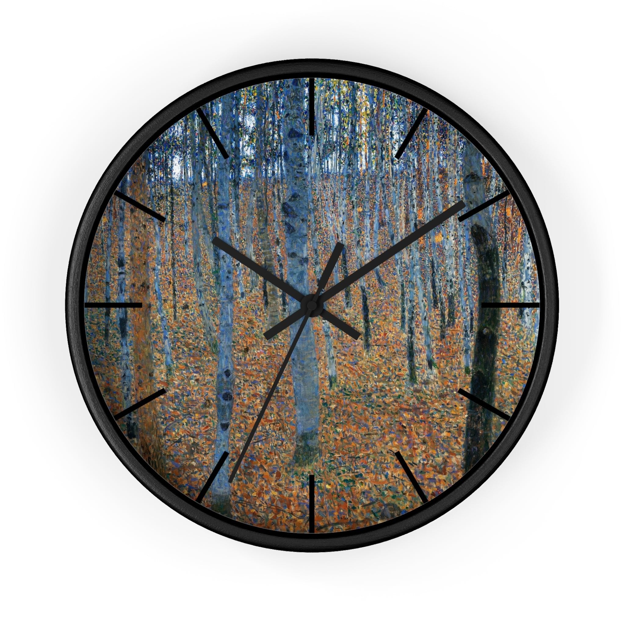 Masters of Art Gustav Klimt Beech Grove Premium Wall Clock - POPvault