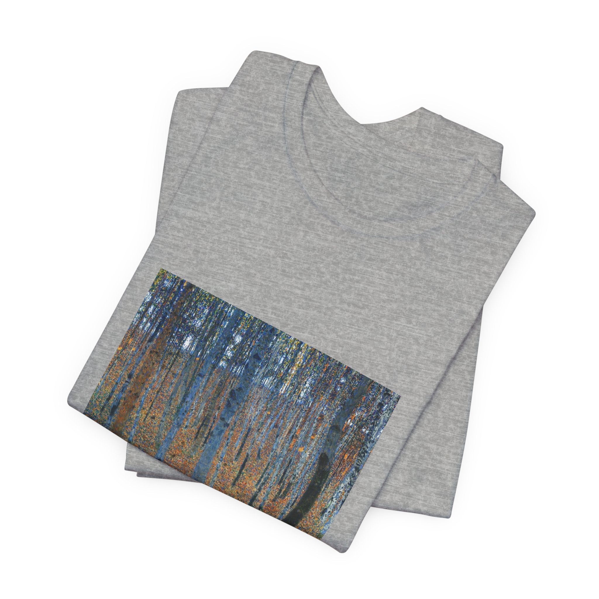 Masters of Art Gustav Klimt Beech Grove Unisex Jersey Short Sleeve T-Shirt - POPvault