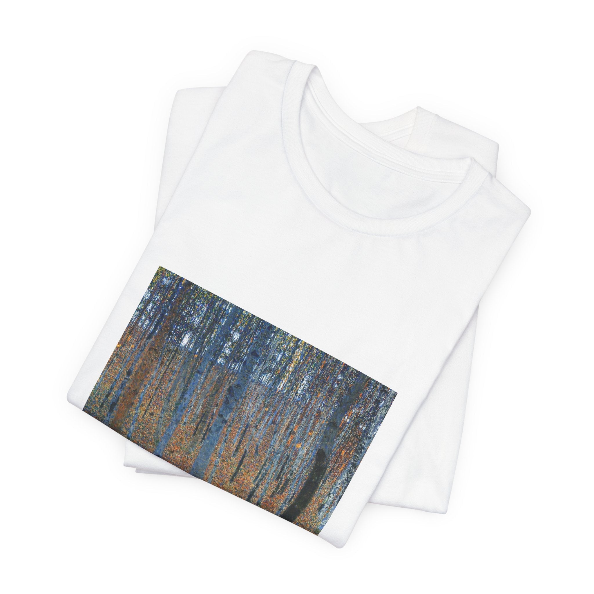 Masters of Art Gustav Klimt Beech Grove Unisex Jersey Short Sleeve T-Shirt - POPvault