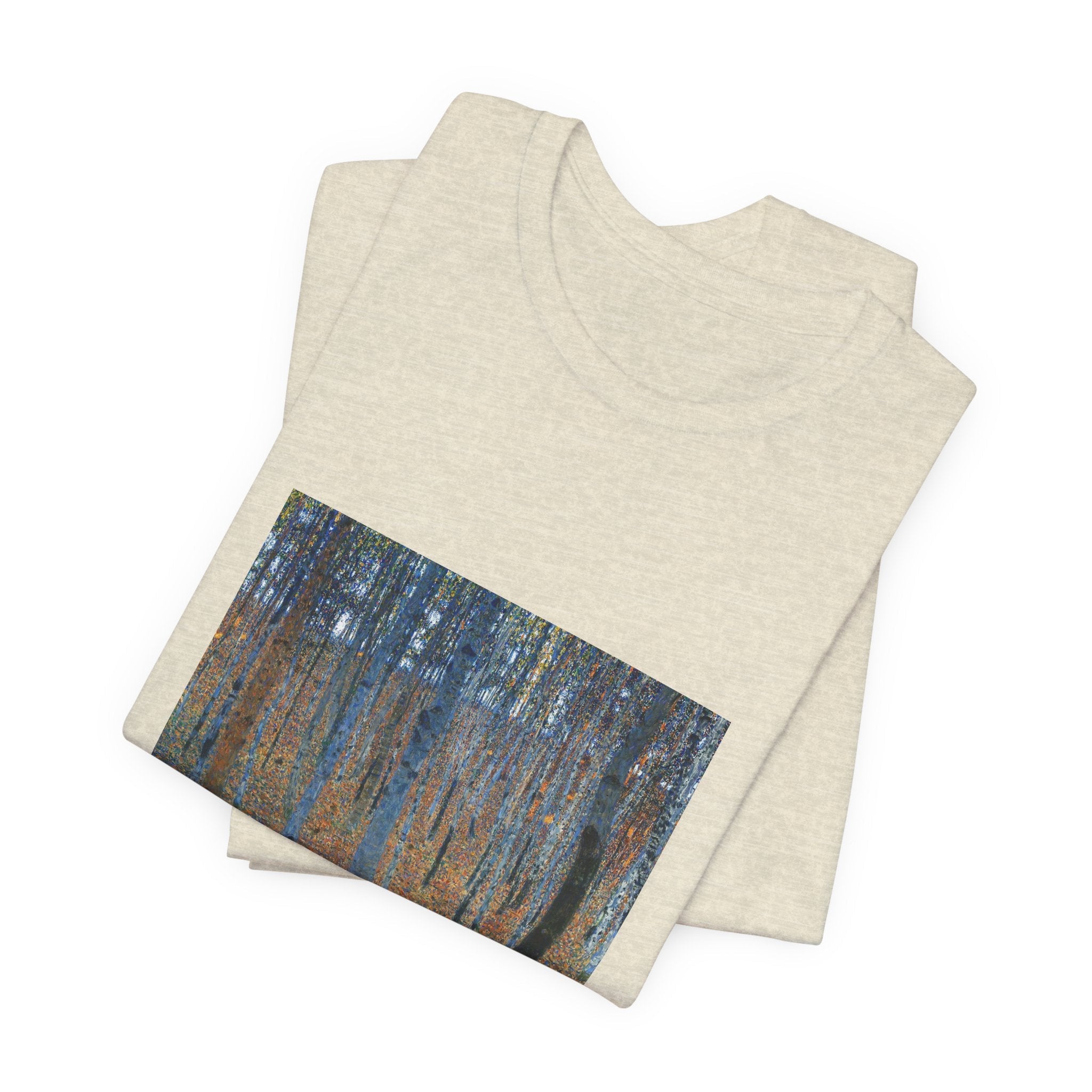Masters of Art Gustav Klimt Beech Grove Unisex Jersey Short Sleeve T-Shirt - POPvault