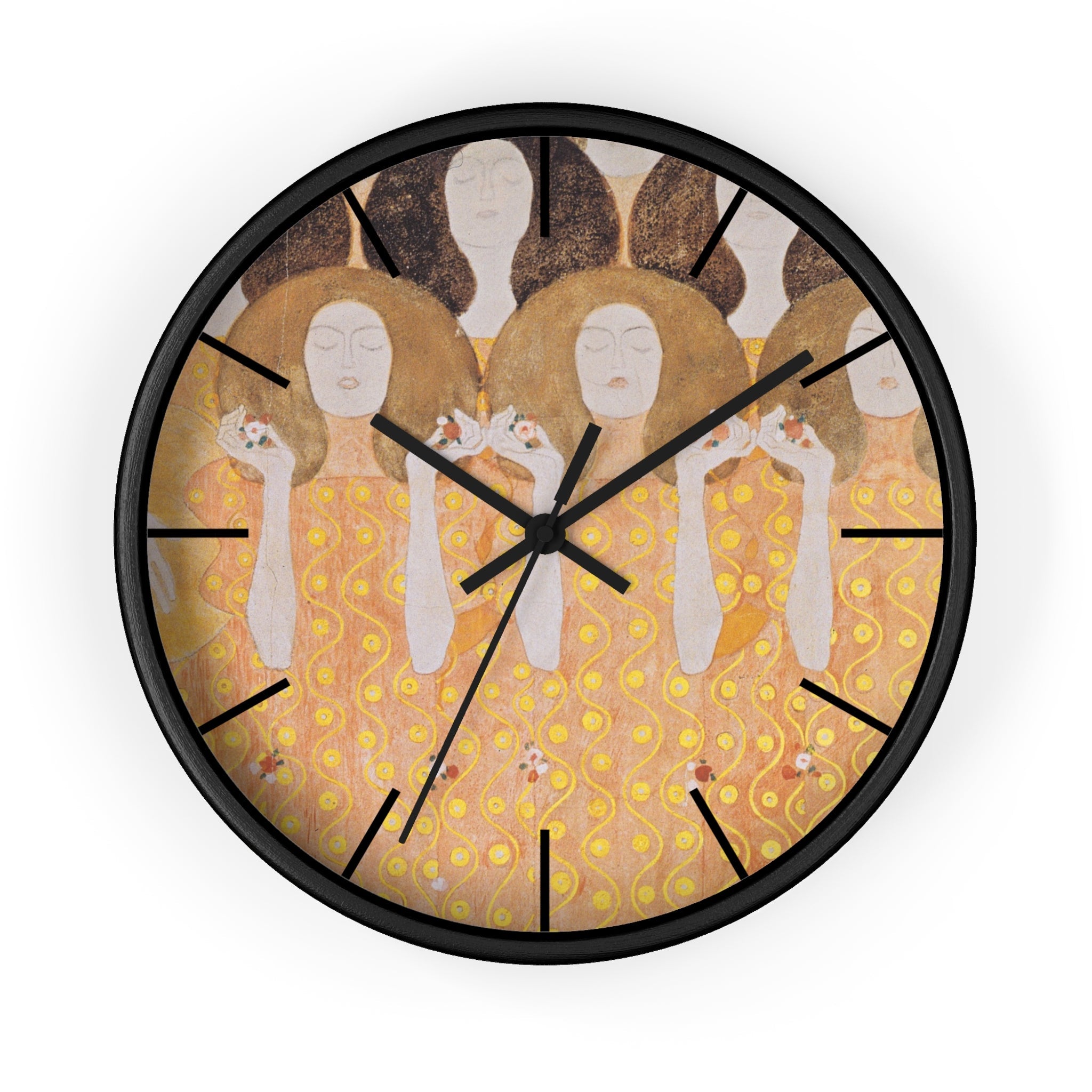 Masters of Art Gustav Klimt Beethoven Frieze Premium Wall Clock - POPvault