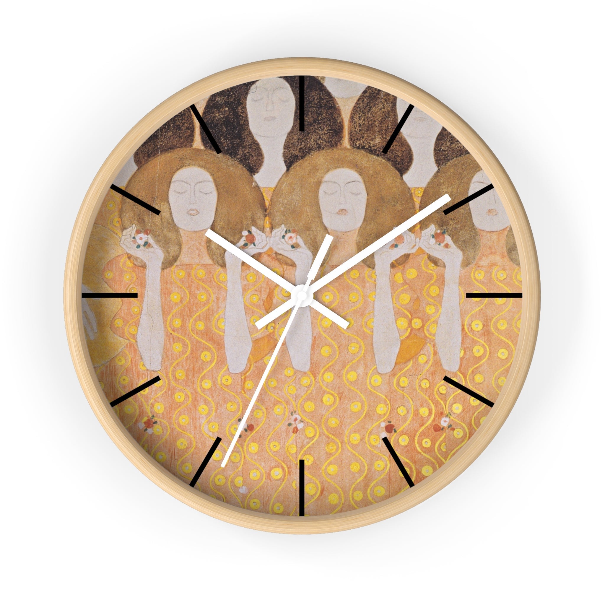 Masters of Art Gustav Klimt Beethoven Frieze Premium Wall Clock - POPvault