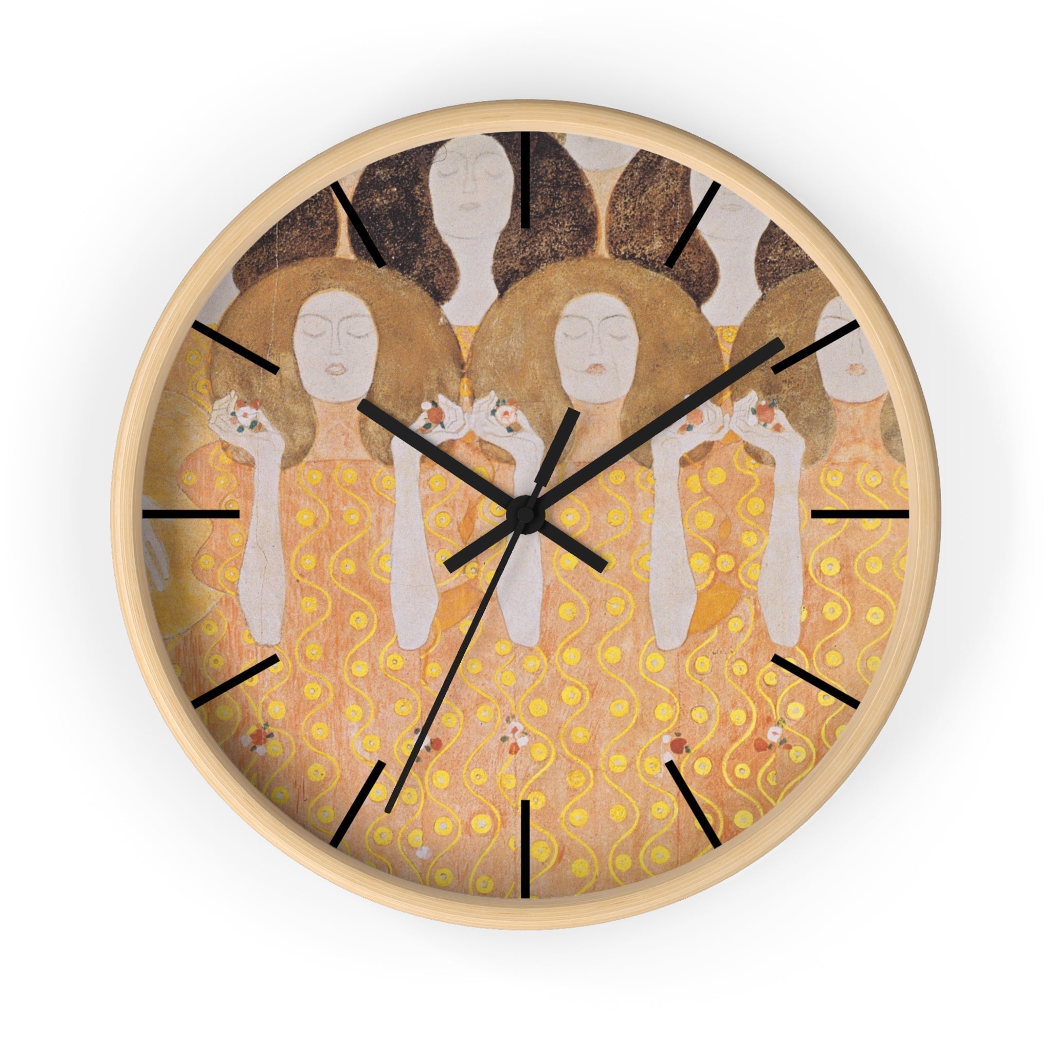 Masters of Art Gustav Klimt Beethoven Frieze Premium Wall Clock - POPvault