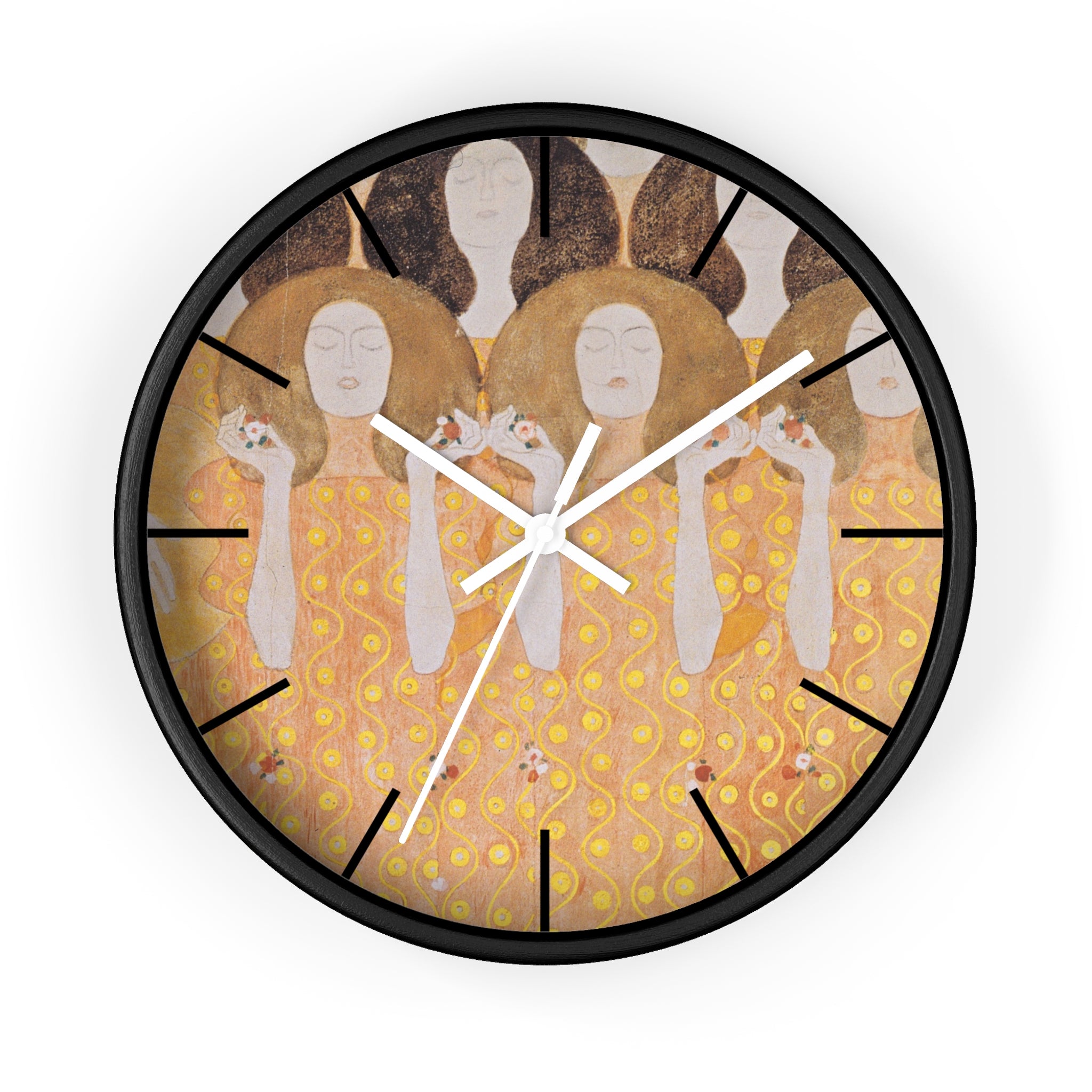 Masters of Art Gustav Klimt Beethoven Frieze Premium Wall Clock - POPvault