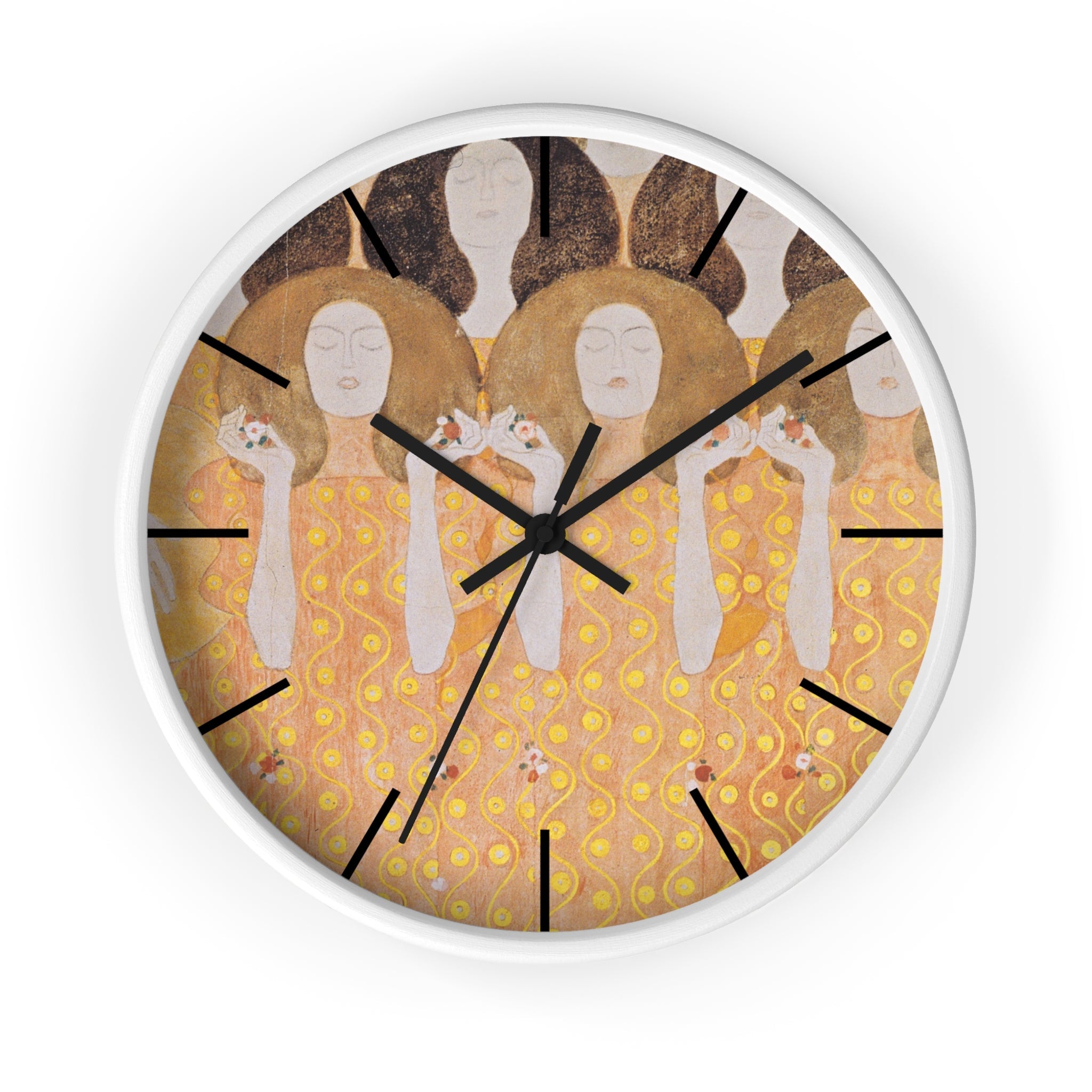 Masters of Art Gustav Klimt Beethoven Frieze Premium Wall Clock - POPvault