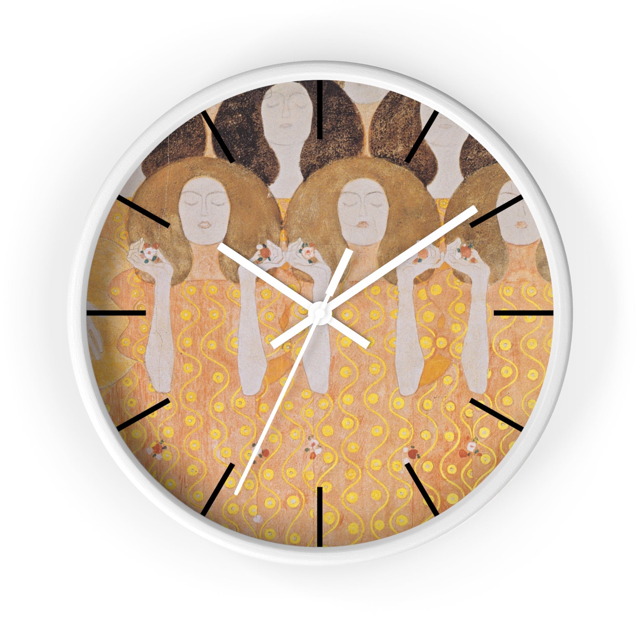 Masters of Art Gustav Klimt Beethoven Frieze Premium Wall Clock - POPvault