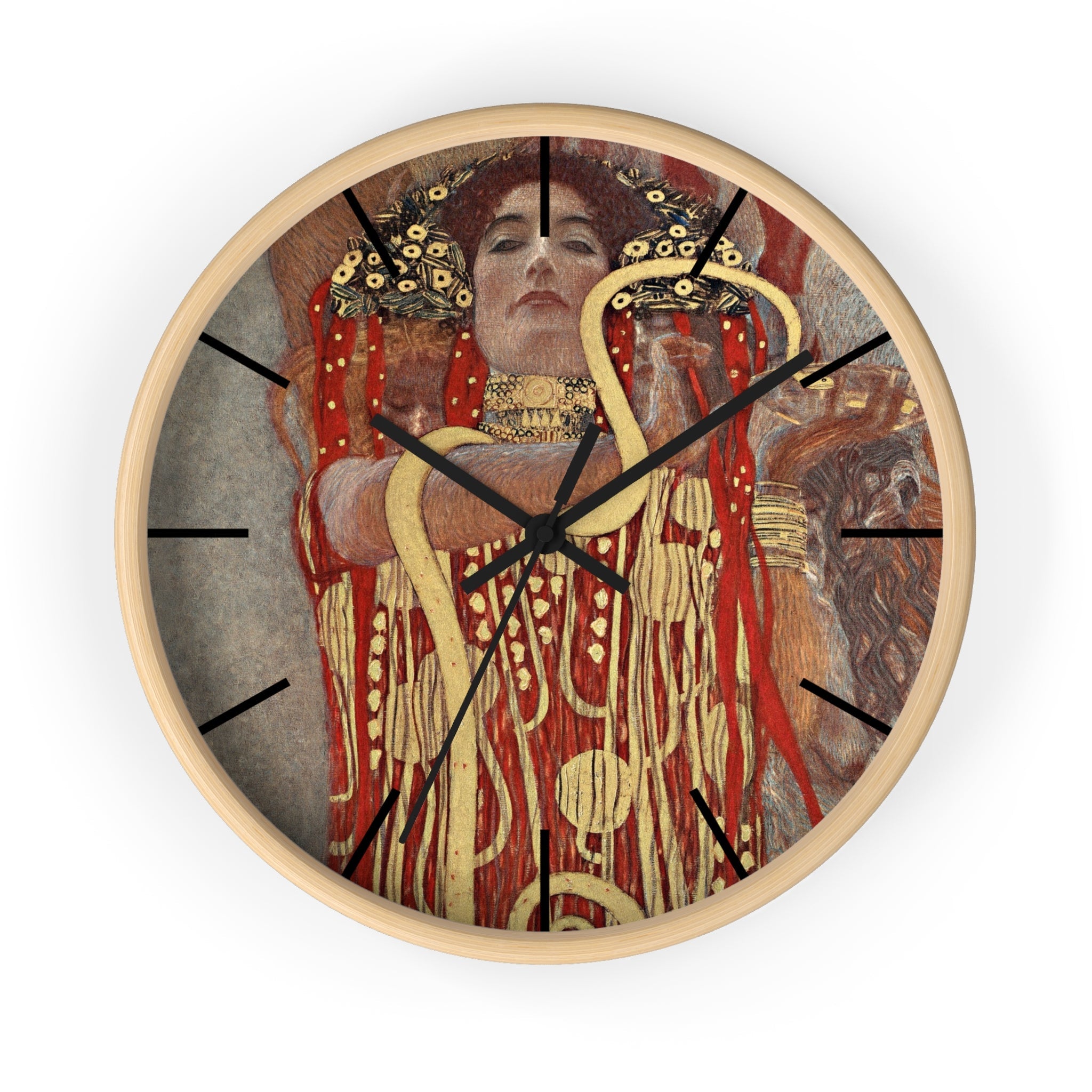 Masters of Art Gustav Klimt Hygieia Premium Wall Clock - POPvault
