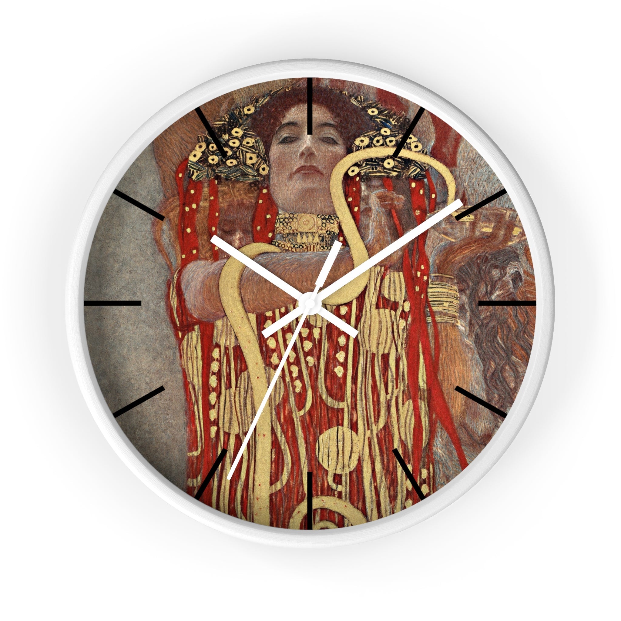 Masters of Art Gustav Klimt Hygieia Premium Wall Clock - POPvault