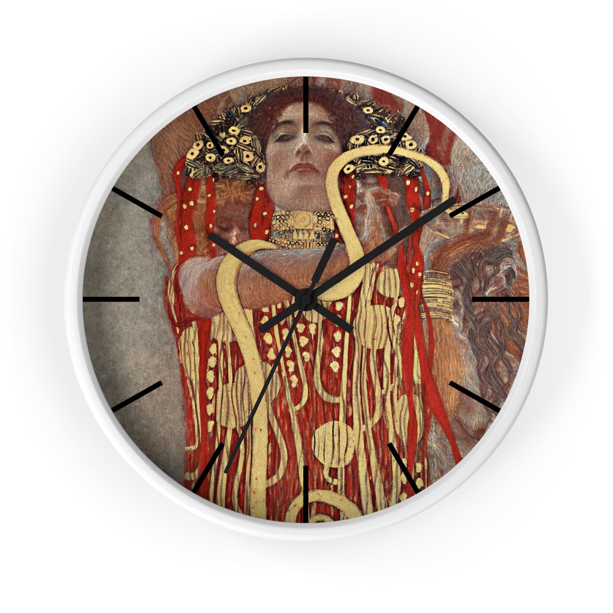 Masters of Art Gustav Klimt Hygieia Premium Wall Clock - POPvault