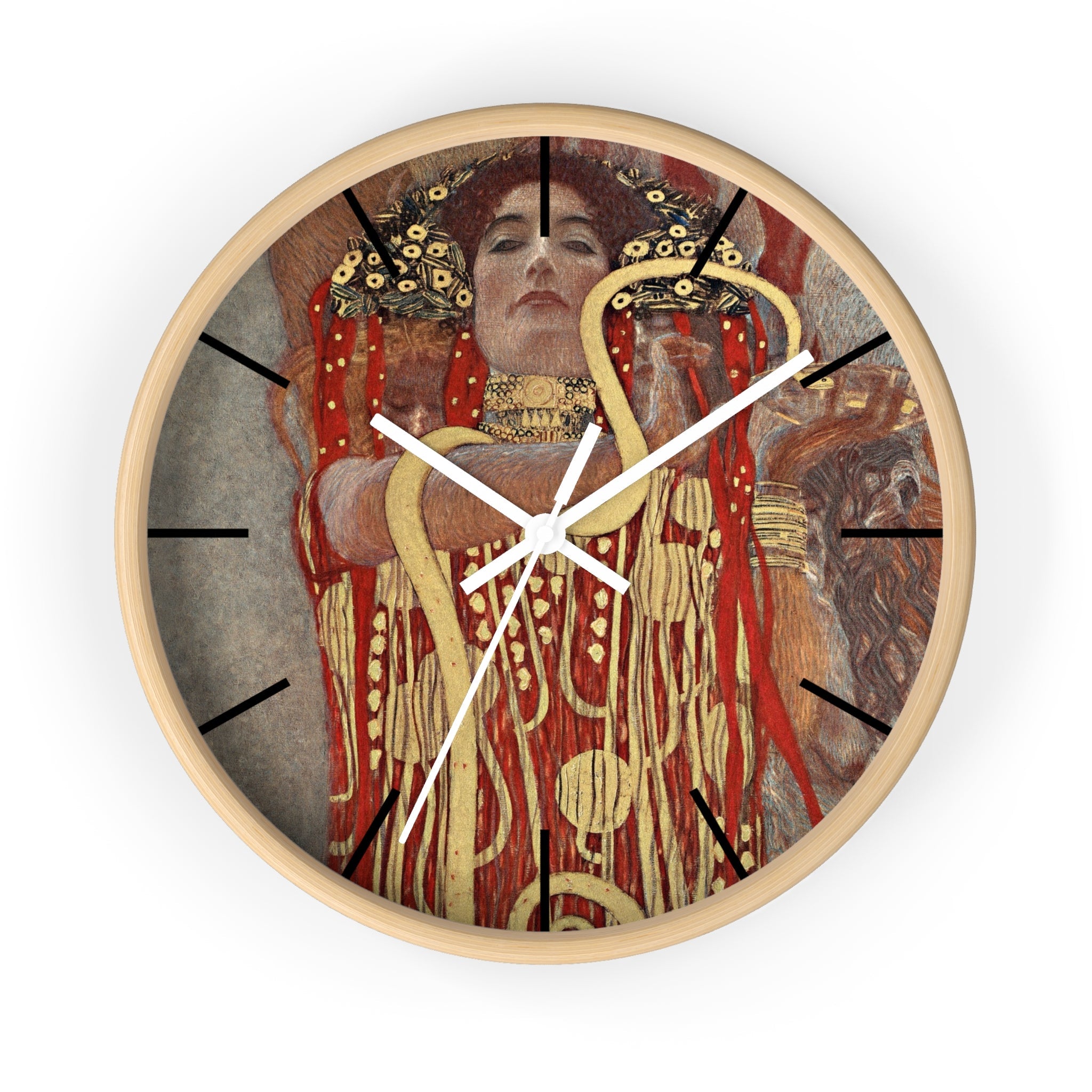Masters of Art Gustav Klimt Hygieia Premium Wall Clock - POPvault