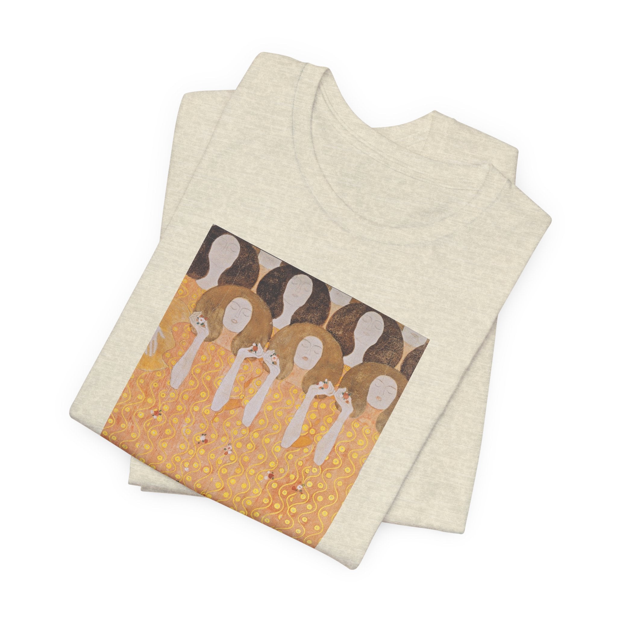 Masters of Art Gustav Klimt's Beethoven Frieze Unisex Jersey Short Sleeve T-Shirt - POPvault