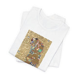 Masters of Art Gustav Klimt's Fulfillment Unisex Jersey Short Sleeve T-Shirt - POPvault