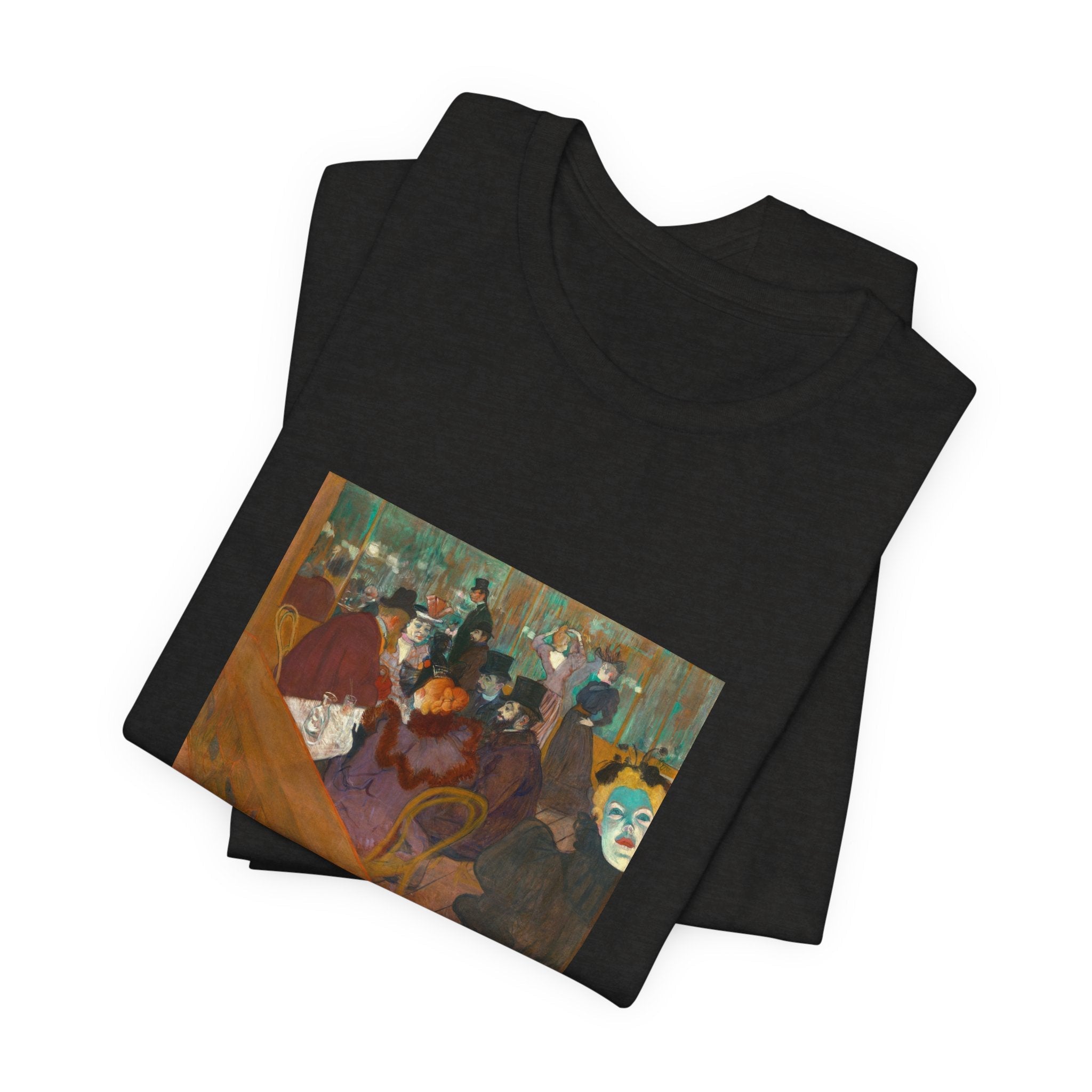Masters of Art Henri de Toulouse–Lautrec At the Moulin Rouge Unisex Jersey Short Sleeve T-Shirt - POPvault