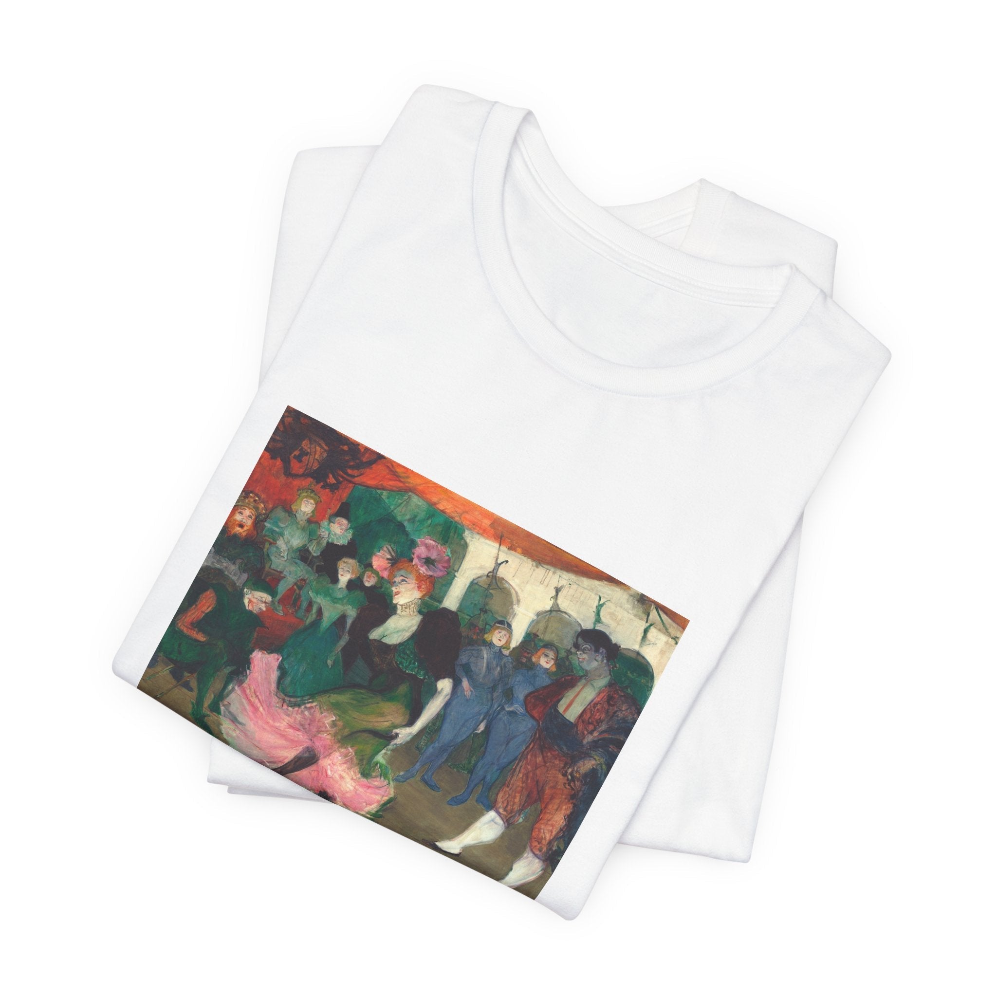 Masters of Art Henri de Toulouse–Lautrec Marcelle Lender Dancing the Bolero in Chilpéric Unisex Jersey Short Sleeve T-Shirt - POPvault