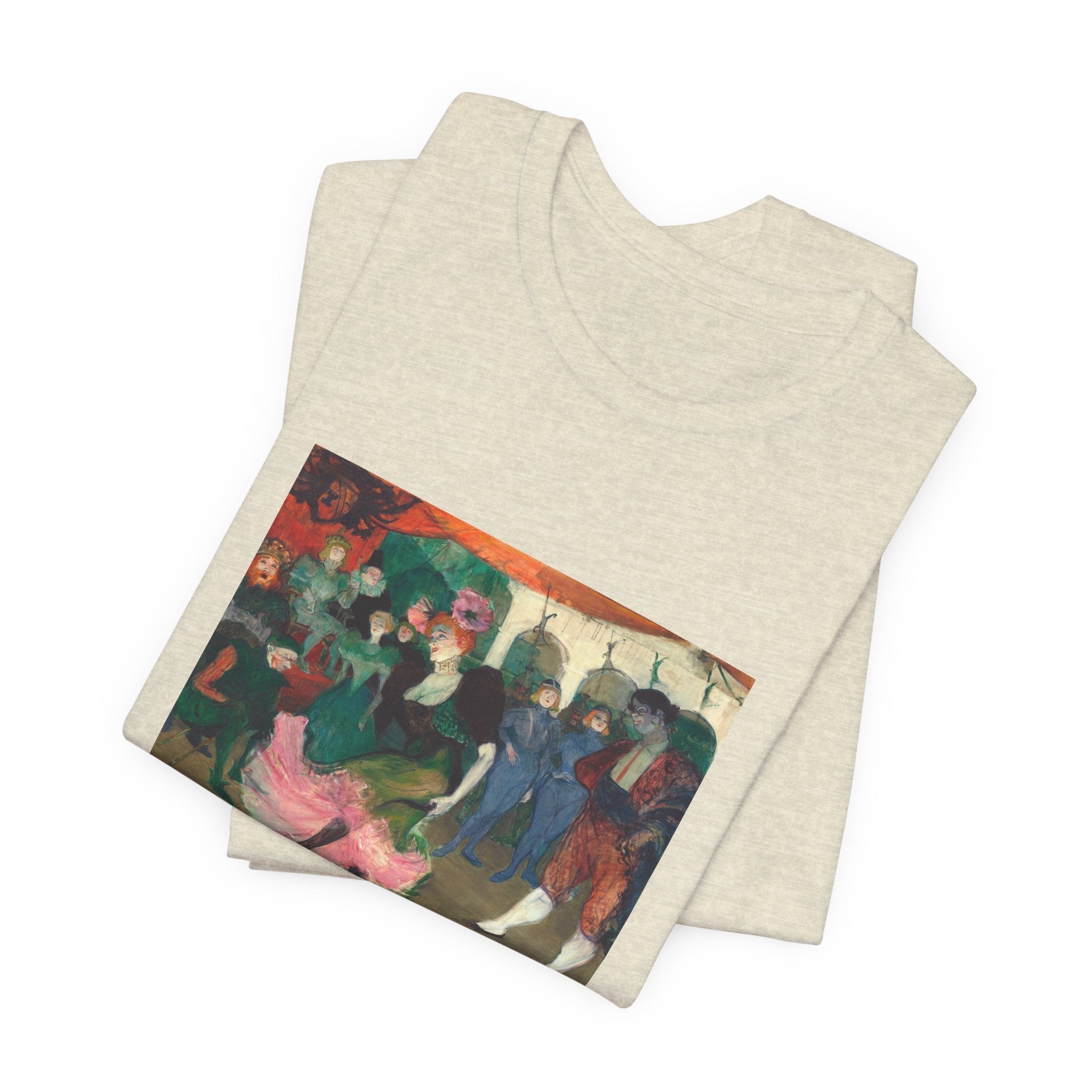 Masters of Art Henri de Toulouse–Lautrec Marcelle Lender Dancing the Bolero in Chilpéric Unisex Jersey Short Sleeve T-Shirt - POPvault