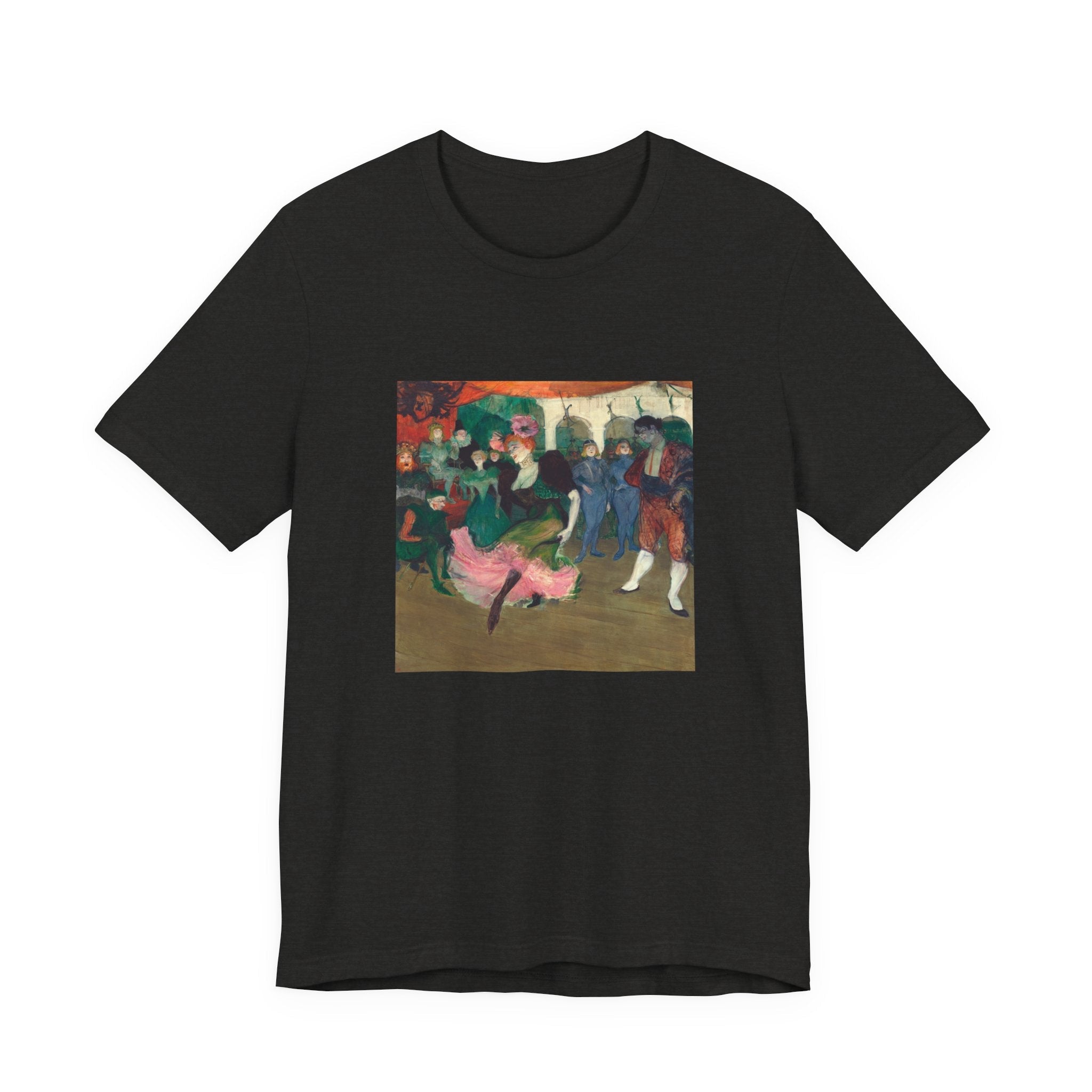 Masters of Art Henri de Toulouse–Lautrec Marcelle Lender Dancing the Bolero in Chilpéric Unisex Jersey Short Sleeve T-Shirt - POPvault