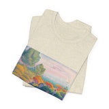 Masters of Art Henri - Edmond Cross Two Women by the Shore, Mediterranean Unisex Jersey Short Sleeve T-Shirt - POPvault