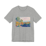 Masters of Art Henri - Edmond Cross Two Women by the Shore, Mediterranean Unisex Jersey Short Sleeve T-Shirt - POPvault