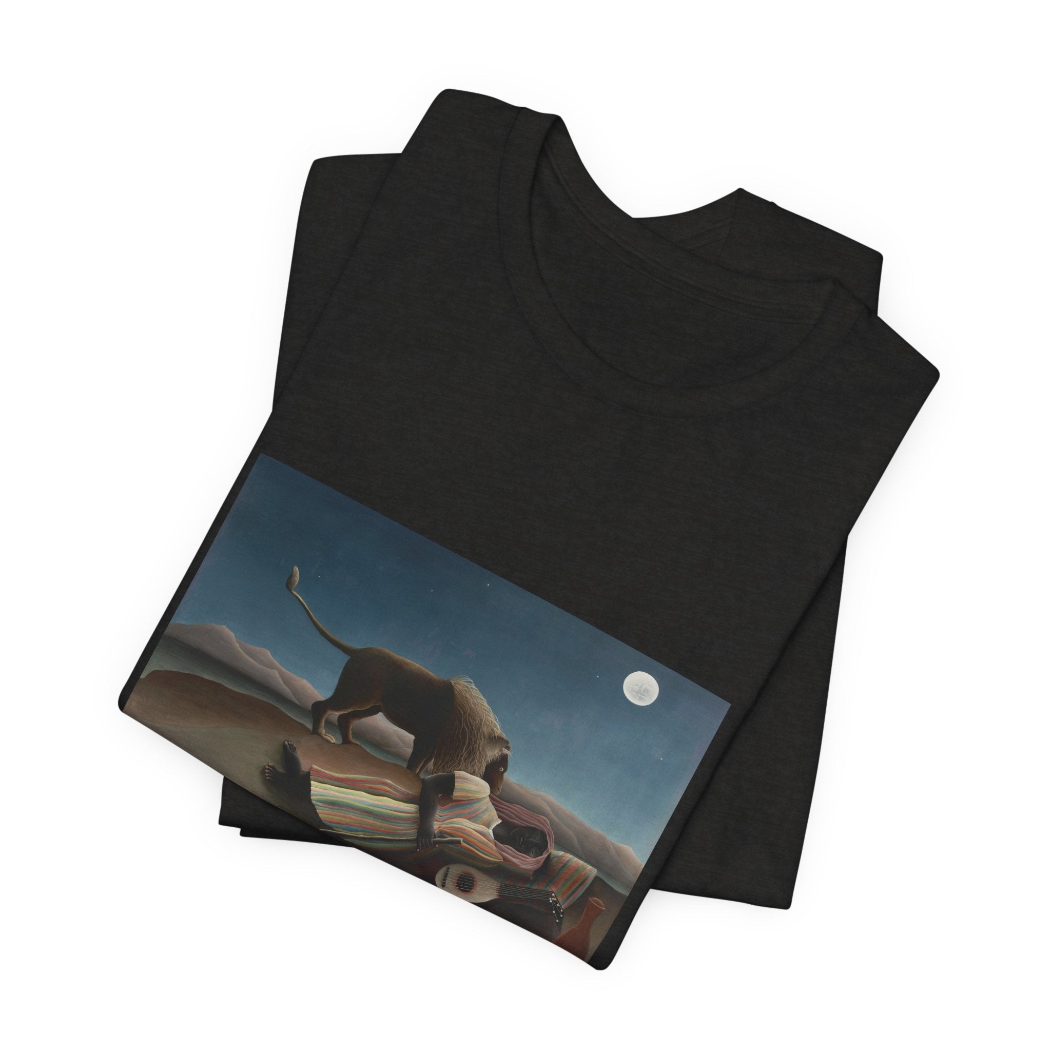 Masters of Art Henri Rousseau's The Sleeping Gypsy Unisex Jersey Short Sleeve T-Shirt - POPvault