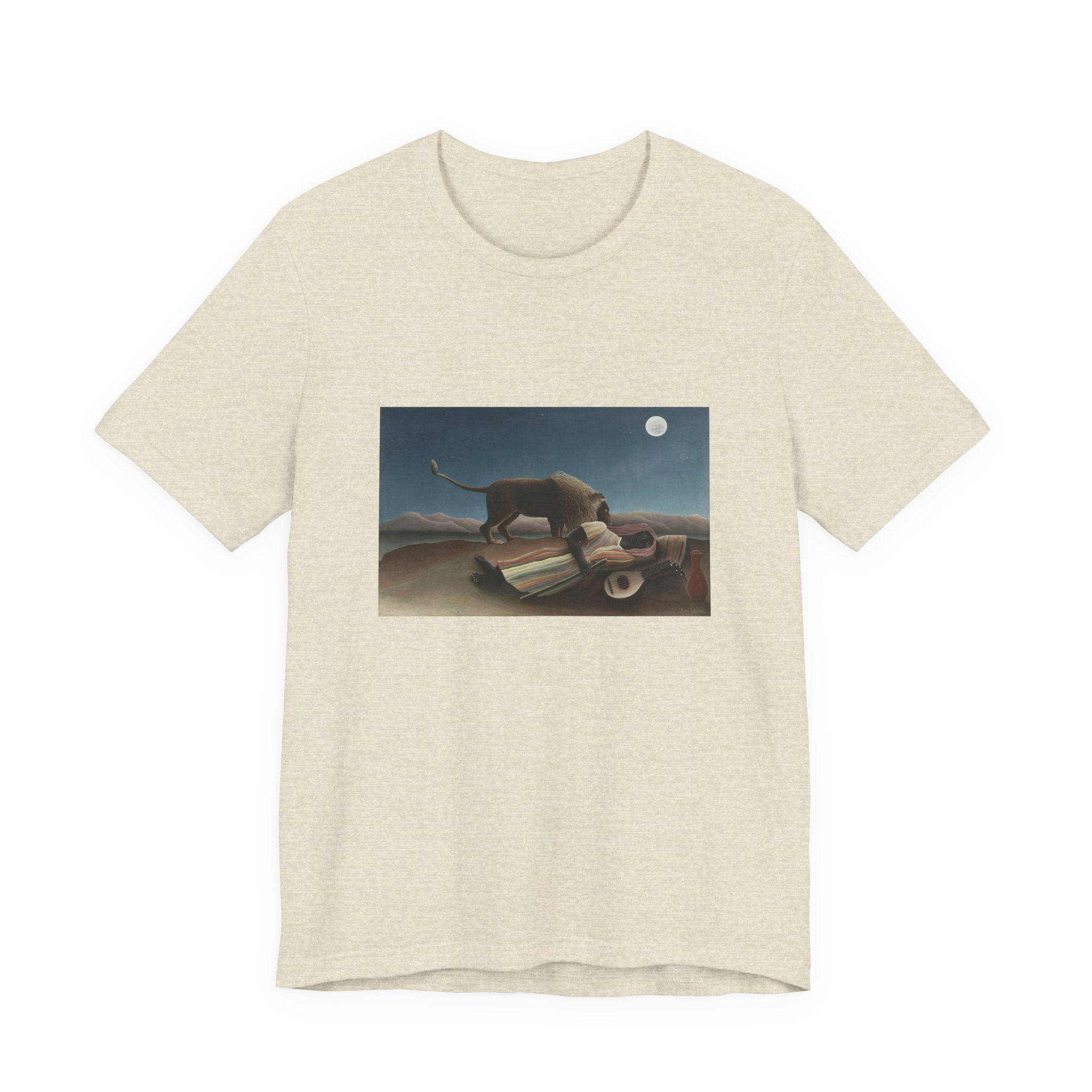 Masters of Art Henri Rousseau's The Sleeping Gypsy Unisex Jersey Short Sleeve T-Shirt - POPvault