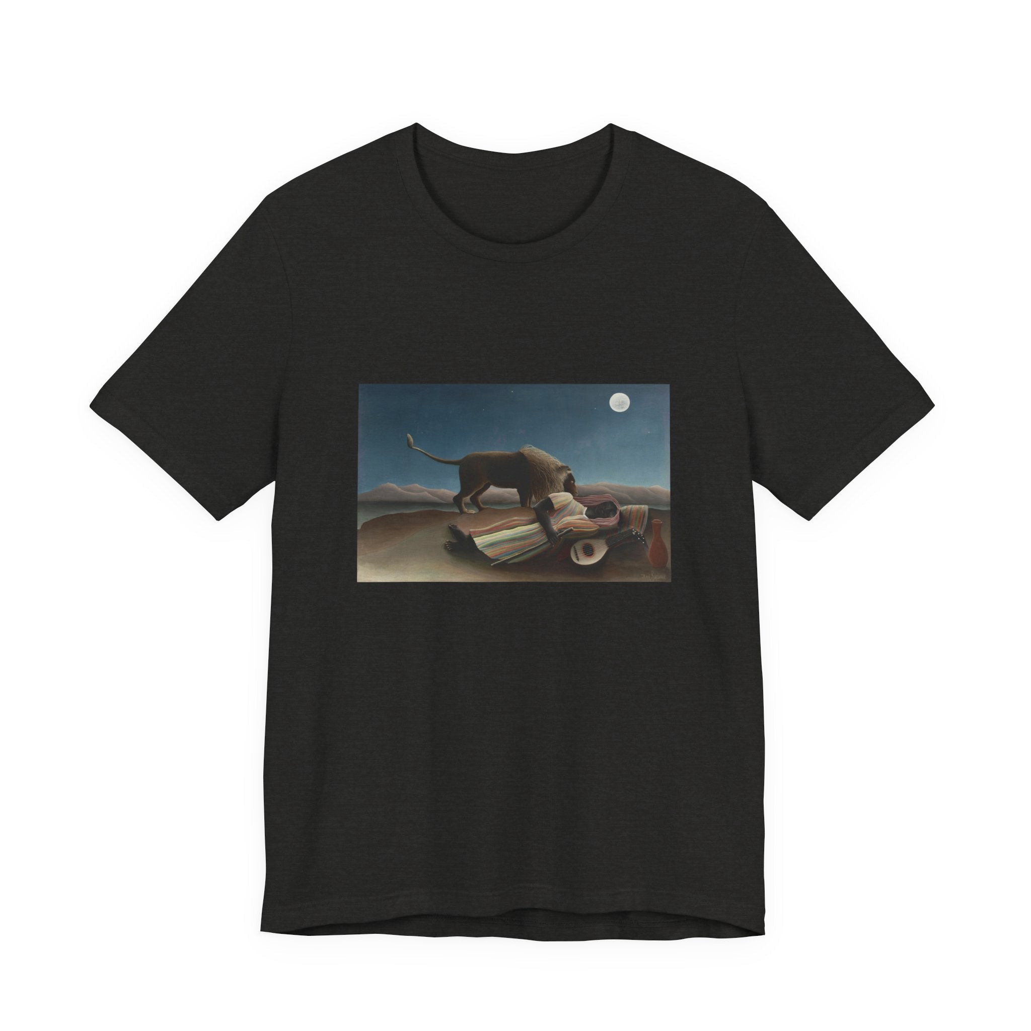 Masters of Art Henri Rousseau's The Sleeping Gypsy Unisex Jersey Short Sleeve T-Shirt - POPvault