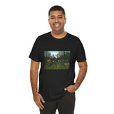 Masters of Art Henri Rousseau's Virgin Forest with Sunset Unisex Jersey Short Sleeve T-Shirt - POPvault