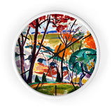 Masters of Art Henry Lyman Sayen Landscape, Bridge, Huntingdon Valley Premium Wall Clock - POPvault