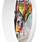Masters of Art Henry Lyman Sayen Landscape, Bridge, Huntingdon Valley Premium Wall Clock - POPvault
