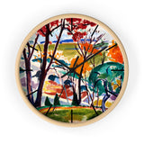 Masters of Art Henry Lyman Sayen Landscape, Bridge, Huntingdon Valley Premium Wall Clock - POPvault