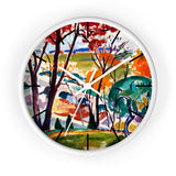 Masters of Art Henry Lyman Sayen Landscape, Bridge, Huntingdon Valley Premium Wall Clock - POPvault