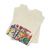 Masters of Art Henry Lyman Sayen Landscape, Bridge, Huntingdon Valley Unisex Jersey Short Sleeve T-Shirt - POPvault