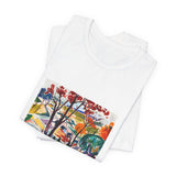 Masters of Art Henry Lyman Sayen Landscape, Bridge, Huntingdon Valley Unisex Jersey Short Sleeve T-Shirt - POPvault