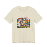 Masters of Art Henry Lyman Sayen Landscape, Bridge, Huntingdon Valley Unisex Jersey Short Sleeve T-Shirt - POPvault