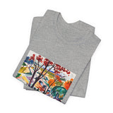 Masters of Art Henry Lyman Sayen Landscape, Bridge, Huntingdon Valley Unisex Jersey Short Sleeve T-Shirt - POPvault