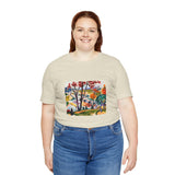 Masters of Art Henry Lyman Sayen Landscape, Bridge, Huntingdon Valley Unisex Jersey Short Sleeve T-Shirt - POPvault