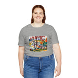 Masters of Art Henry Lyman Sayen Landscape, Bridge, Huntingdon Valley Unisex Jersey Short Sleeve T-Shirt - POPvault