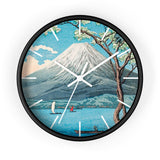 Masters of Art Hiroaki Takahashi Mount Fuji from Lake Yamanaka Premium Wall Clock - POPvault