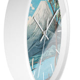 Masters of Art Hiroaki Takahashi Mount Fuji from Lake Yamanaka Premium Wall Clock - POPvault