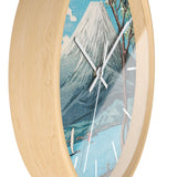 Masters of Art Hiroaki Takahashi Mount Fuji from Lake Yamanaka Premium Wall Clock - POPvault