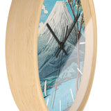 Masters of Art Hiroaki Takahashi Mount Fuji from Lake Yamanaka Premium Wall Clock - POPvault